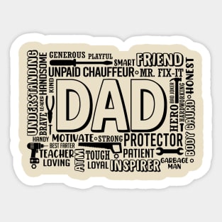 Dad Definitions | Best Dad | Father's Day Gift | Dad Birthday Gift Sticker